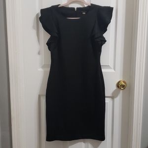 Tommy Hilfiger Black Ruffle Sleeve Mini Dress